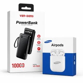 Ven-Dens 10000mAh Power Bank with free Samsung Airpods thumbnail 2