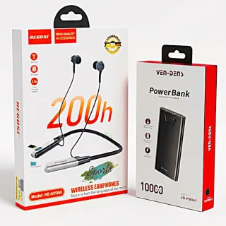 Ven-Dens 10000mAh Power Bank & Recrsi Earphone Combo