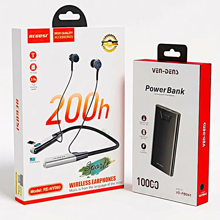 Ven-Dens 10000mAh Power Bank & Recrsi Earphone Combo