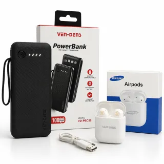 Ven-Dens 10000mAh Power Bank with free Samsung Airpods thumbnail 4
