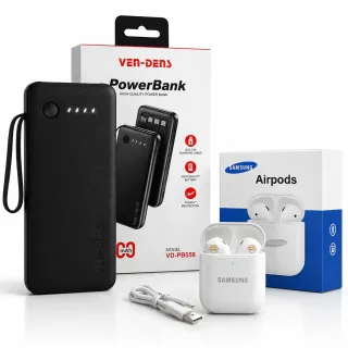 Ven-Dens 10000mAh Power Bank with free Samsung Airpods thumbnail 1